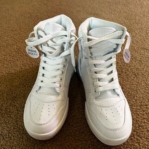 White high top sneakers